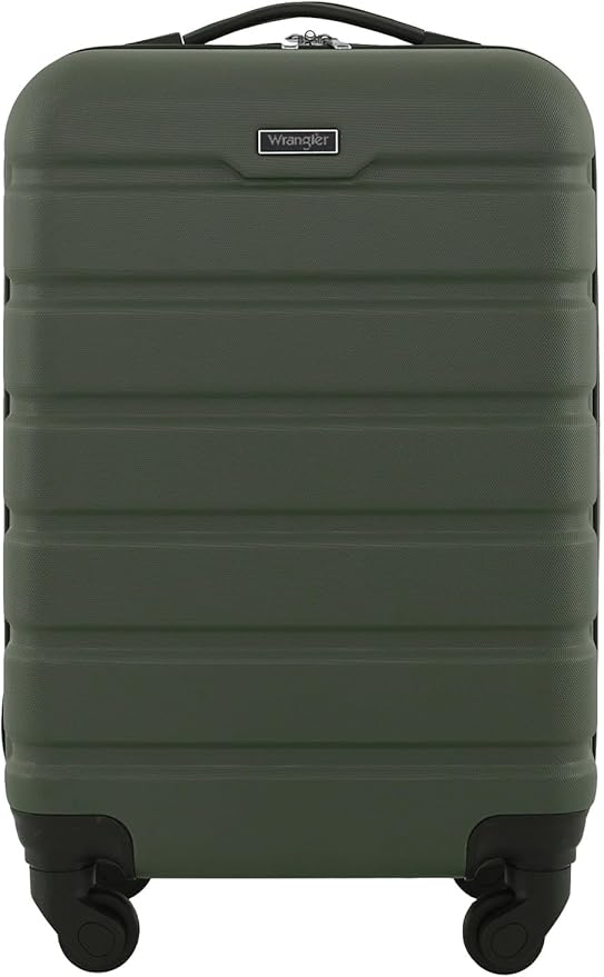 Wrangler 22" Hardside Spinner Carry-On Luggage, Olive