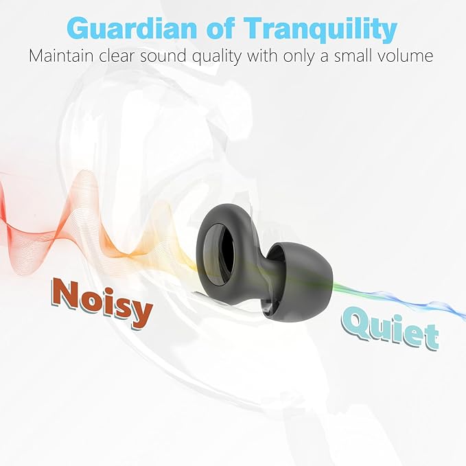 Ear Plugs for Sleeping Noise Cancelling – 30dB Reusable Silicone Earplugs with 8 Ear Tips & Case, Ideal Sleep Ear Plugs, Soft & Cozy Hearing Protection for Sleep, Concerts, Work, Travel & Focus