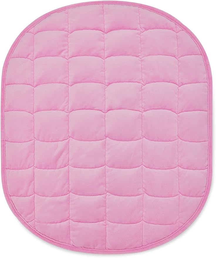 TONGDADA Weighted Lap Blanket 7lbs for Adult,Perfect for Relaxation, Lounging, Napping, Sleeping & Travel,Luxury Minky Weighted Body Blanket,Weighted Throw Blanket-Pink Minky, 29" x 24"
