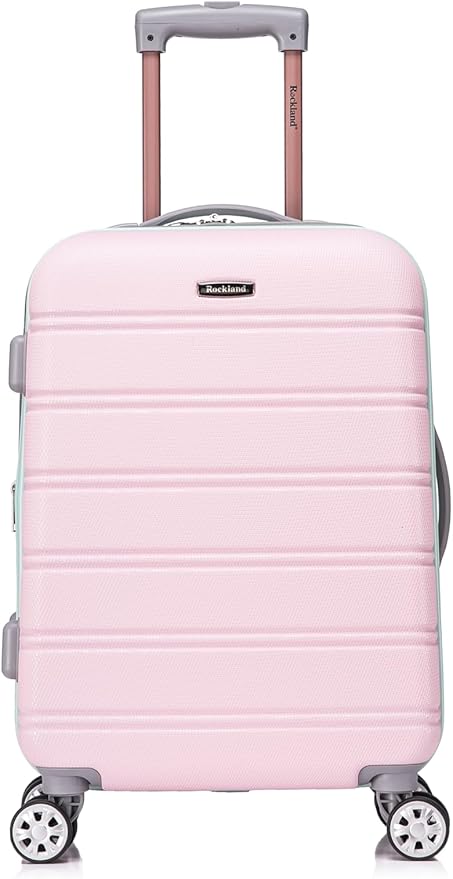 Rockland Melbourne Hardside Expandable Spinner Wheel Luggage Set, Mint, Carry-On 20-Inch and Tote 14-Inch