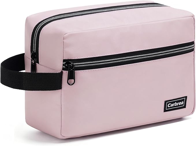 Toiletry Bag for Women - Makeup bag Small Pouch for Toiletries, Cosmetics, Accessories, Gifts, Travel Organizer - Pink