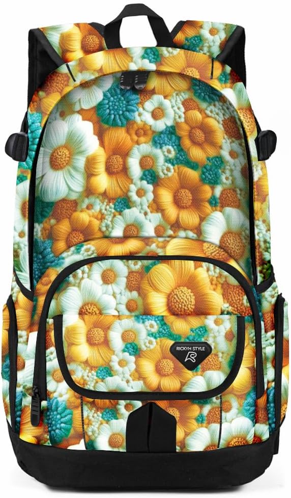 rickyh style School Backpack Travel Bag for Men & Women Lightweight College Back Pack with Laptop Compartmen