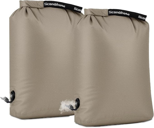Travel Laundry Bag, Pump Free Vacuum Storage Bag Reusable Compression Dirty Clothes Travel Bag (2 Pcs)(Grey, Medium+Medium)
