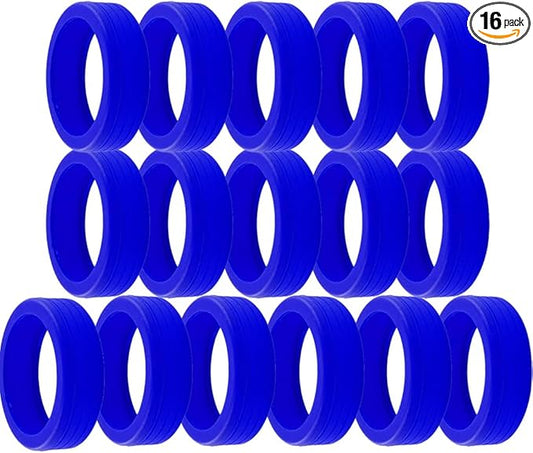 16 Pcs Luggage Wheel Covers Silicone Luggage Wheel Protector Suitcase Wheel Covers for Luggage Wheels Replacement Office Chair Caster (A_BLU)
