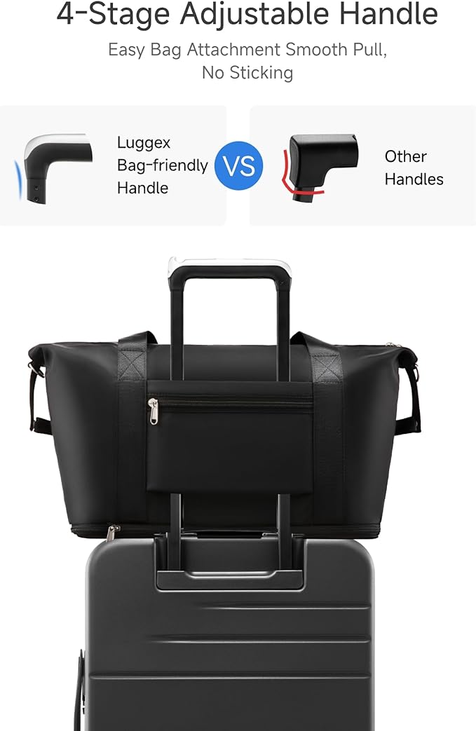 LUGGEX Carry On Luggage Top Opening & Front Opening, FLP Aluminum Frame Trunk Style Luggage with Front Pocket, Polycarbonate Hard Shell Suitcase (FX- Enhance, Blue, 21 Inch, 38L)