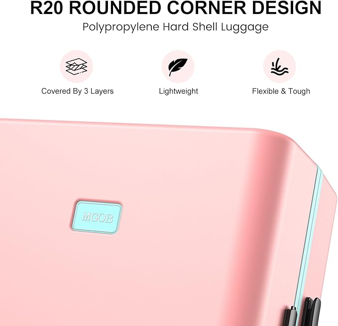 20 Inch Carry-on Luggage Zipperless for Women, Hardside Rolling Suitcase with Spinner Wheels & TSA Lock,PC Lightweight Carry on Luggage Airline Approved 22x14x9 Hard Shell