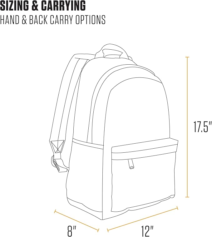 Carhartt 21L Classic Laptop Backpack, Water-Resistant Pack W/ 15" Laptop Sleeve and Organizational Compartments, Chalk