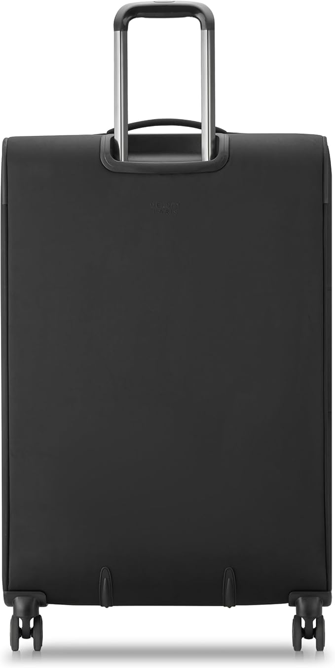 DELSEY PARIS Cruise 3.0 Softside Expandable Luggage with Spinner Wheels, Black, Checked-Large 28 Inch