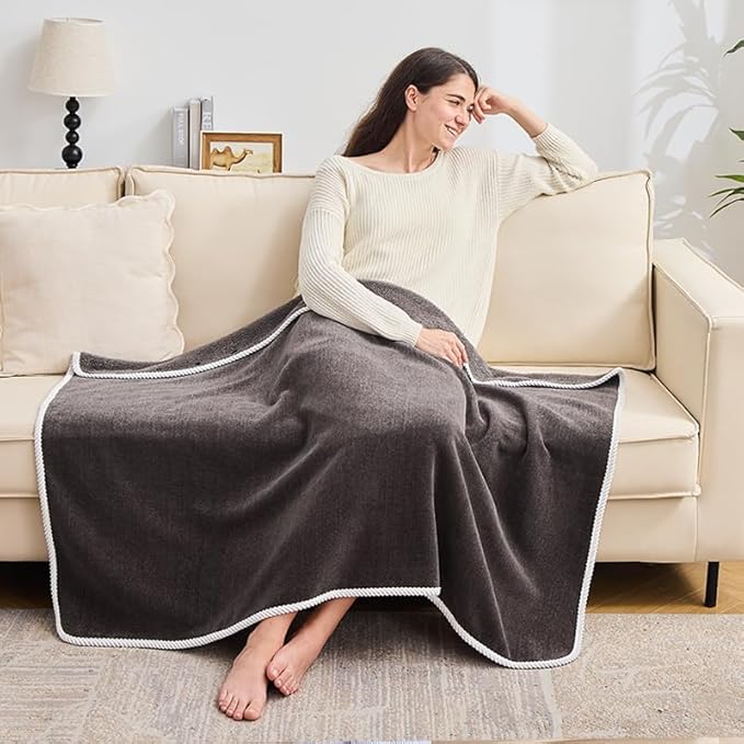 XING YE CHUAN Fleece Wearable Blanket, Comfy Poncho Throw with Buttons, Plush Sleeveless Blankets, for Women Cape Wrap Cover…
