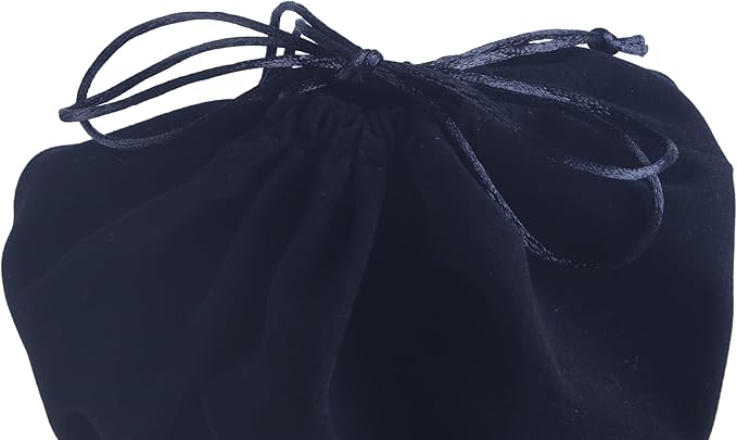 SANSAM Drawstring Velvet Dust Bag,3pcs Black 12''x16'' Dust Cover Storage Bags for Purses, Handbags, Travel Storage Pouch for Shoes, Boots