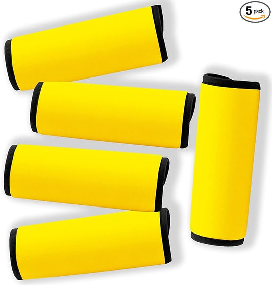 Neoprene Luggage Handle Wraps for Traveling Bright Color Luggage Tags|Handle Wraps|Handle Covers (Gold)