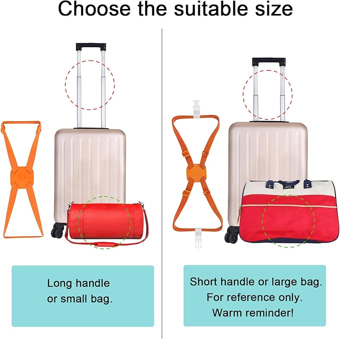Luggage Straps Bag Bungees for Add a Bag Easy to Travel Suitcase Elastic Strap Belt (Gray, M)