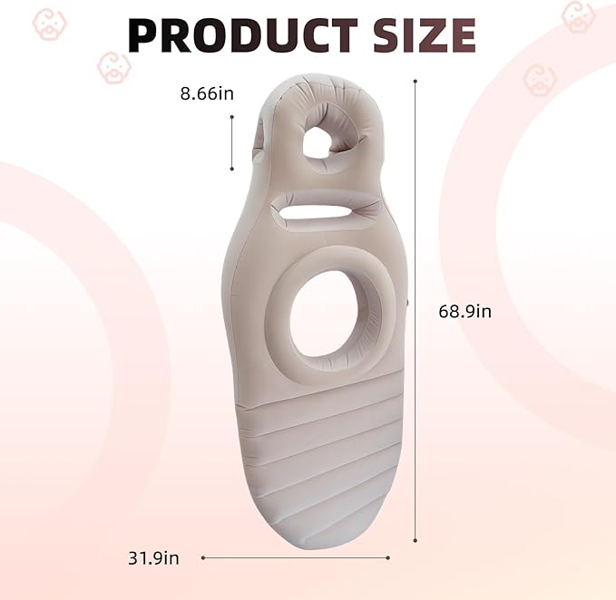 Inflatable Pregnancy Pillow, Pregnant Woman's Abdominal Hole Full Body Inflatable Bed Abdominal Mattress, Prone Pregnancy Pillow - Pregnant Woman's Swimming Pool Float
