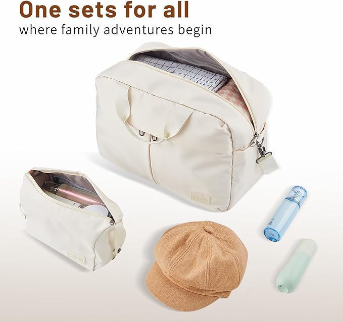 Luggage Sets Lightweight Hard Shell Suitcases with Spinner Wheels for Family Travel - Durable PC+ABS Material Carry On Luggage YKK Zippers (Beige, 6 Piece Sets (18/20/24/28/DB/TB))
