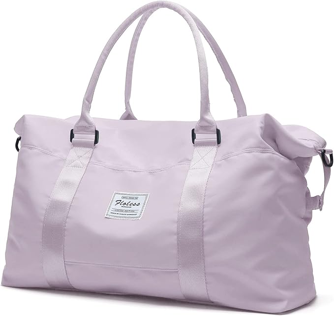 HYC00 Travel Duffel Bag,Carry-on Overnight Weekender Bags for Women,Sports Tote Gym Bag with Wet Pocket