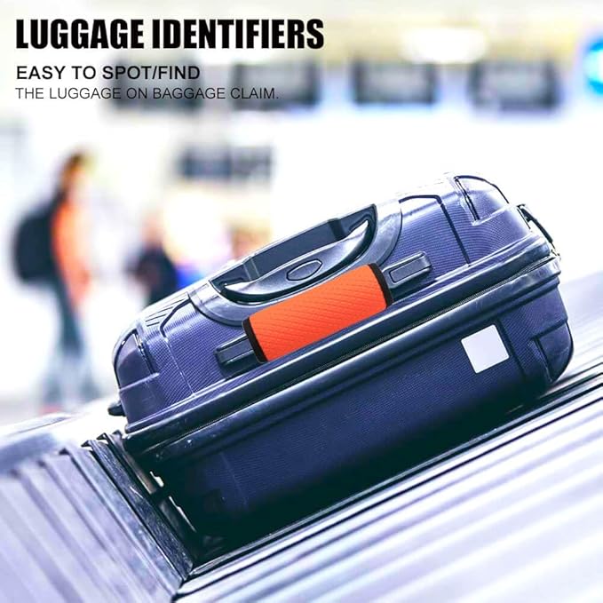 Luggage Handle Wrap for Suitcase/Carry On/Backpacks-Neoprene Luggage Handle Wraps Bright Luggage Identifiers/Tags/Spotter/Markers Travel Accessories/Essentials-Orange