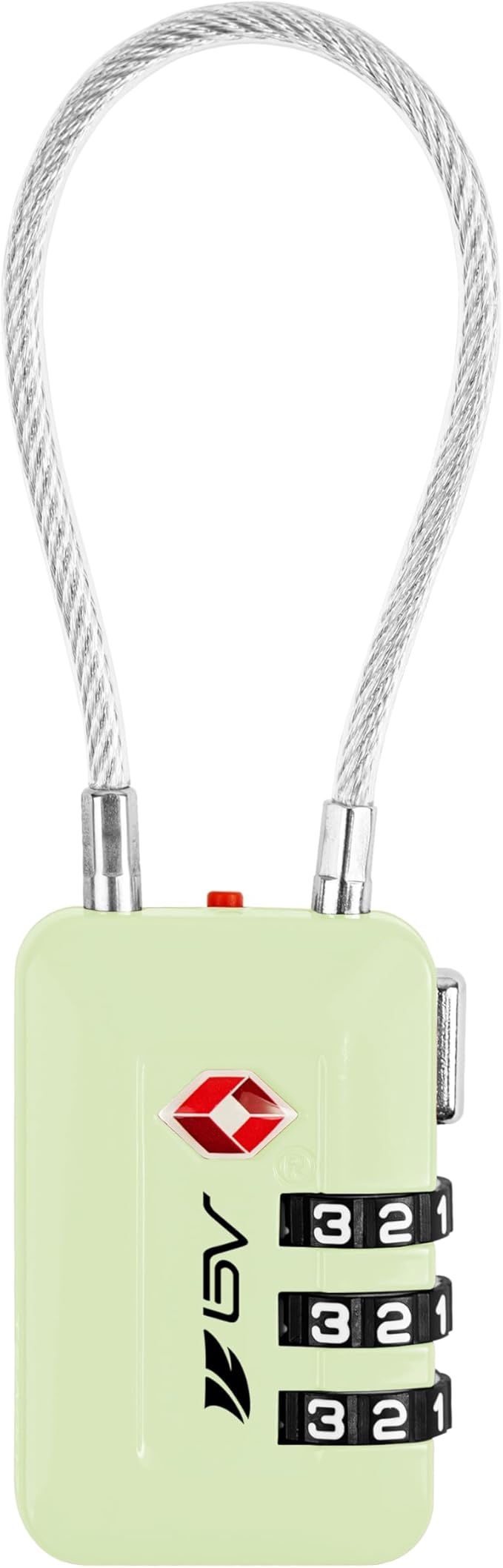TSA Accepted Luggage Travel Lock, Set-Your-Own Combination Lock for School Gym Locker, Luggage Suitcase Baggage Locks, Filing Cabinets, Toolbox, Case (Mint Green, 1 Pack)