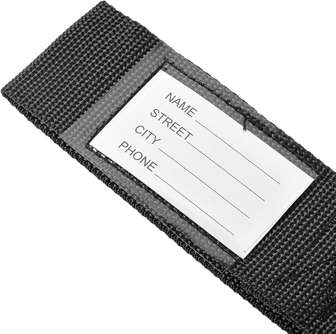 uxcell Luggage Straps Suitcase Belts with Buckle, Combination Lock, 2Mx5cm Adjustable PP Travel Packing Accessories, Black 2Pcs