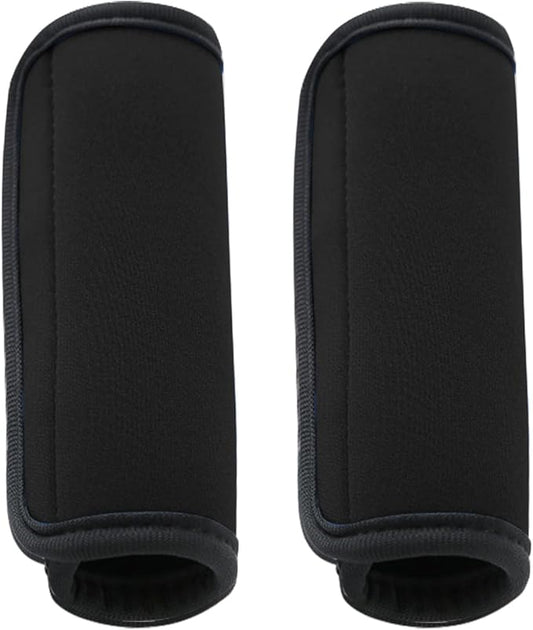 2 Pack Luggage Handle Wraps for Suitcase, Bright Color Comfort Soft Handle Covers (Black)