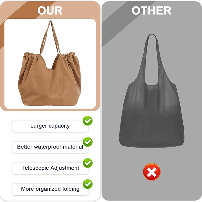 Reusable Grocery Bags,Reusable Shopping Bags,Folding Bags Totes,Stretchable and shrinkable shopping bag for Groceries