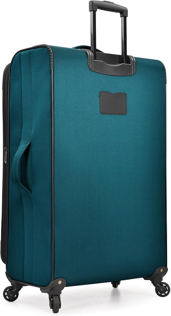 U.S. Traveler Aviron Bay Expandable Softside Luggage with Spinner Wheels, Teal, 30-Inch, US08125E31