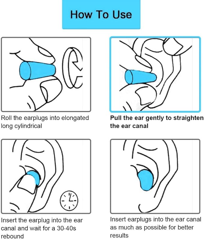 Quality Foam Blue Earplugs - 50 Pairs Bulk Pack, 32db High Decibel Noise Cancelling Ear Plugs for Sleeping, Snoring, Work, Construction, Woodworking - Disposable, Soft, Comfortable, & Soundproof