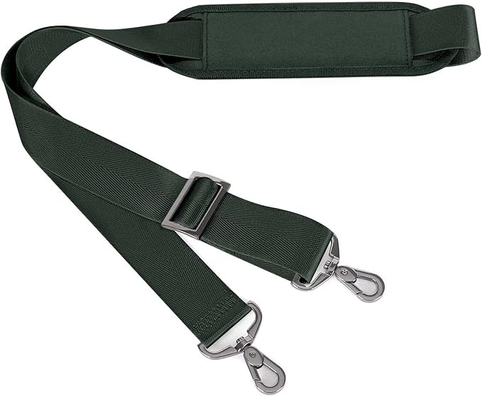 MOSISO 56 inch Shoulder Strap, Adjustable Thick Soft Universal Replacement Non-Slip Fit Padded with Metal Swivel Hooks for Laptop Shoulder Bag/Laptop Messenger Bag/Crossbody Bag, Emerald Green