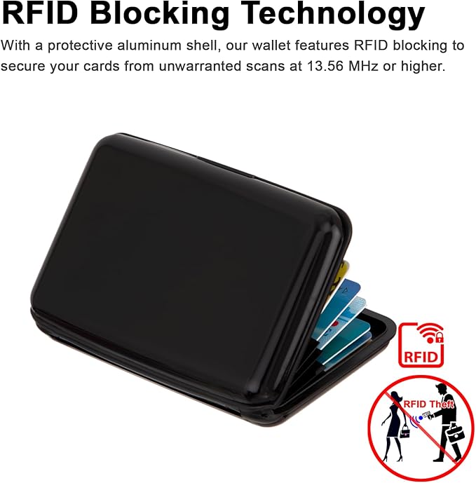 Credit Card Holder Small RFID Blocking Wallet Business Metal Slim Mini Aluminum Hard Case for Women Men