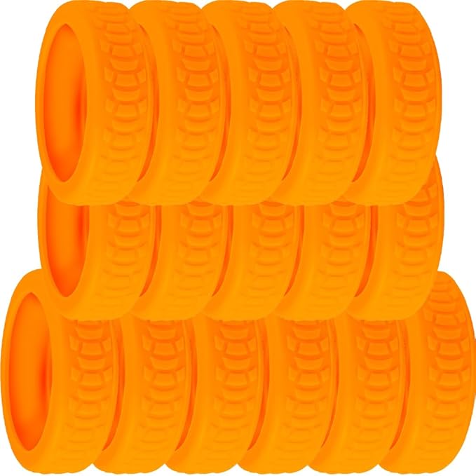 16 Pcs Luggage Wheel Covers Silicone Luggage Wheel Protector Suitcase Wheel Covers for Luggage Wheels Replacement Office Chair Caster (CC_ORG)