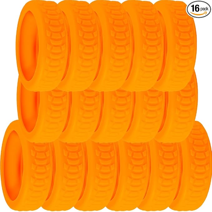 16 Pcs Luggage Wheel Covers Silicone Luggage Wheel Protector Suitcase Wheel Covers for Luggage Wheels Replacement Office Chair Caster (CC_ORG)