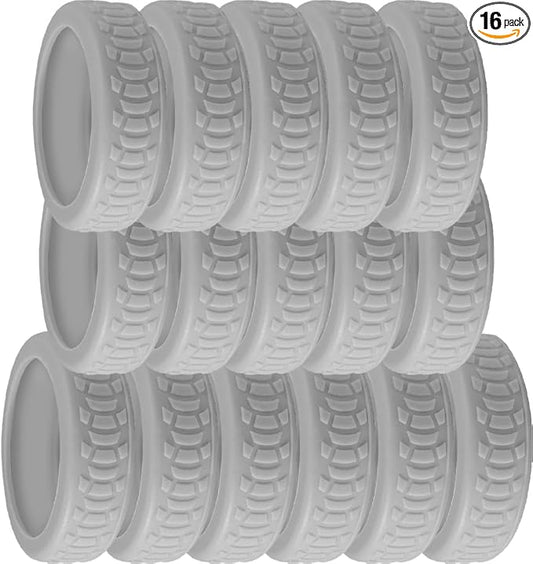 16 Pcs Luggage Wheel Covers Silicone Luggage Wheel Protector Suitcase Wheel Covers for Luggage Wheels Replacement Office Chair Caster (CC_LTGRN)