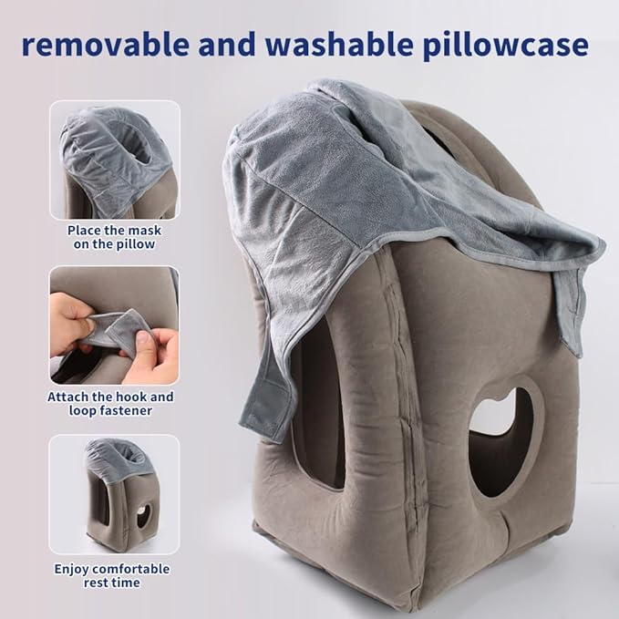 Neck Pillow Airplane Pillow for Long Flight,airplanesleep Support,Airplane Sleeping Support, Inflatable Pillow for Flights, Travel Essentials Neck Pillows for Airplanes