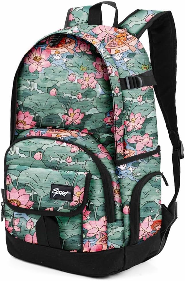 rickyh style School Backpack Travel Bag for Men & Women Lightweight College Back Pack with Laptop Compartmen