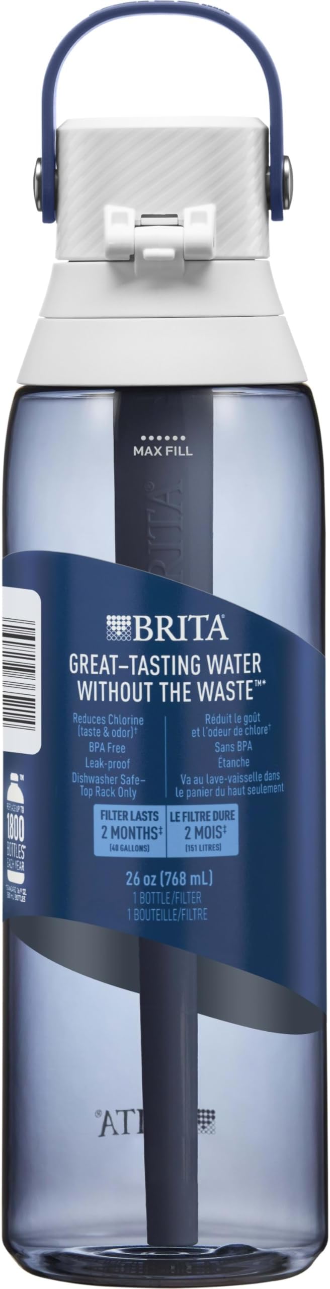 BRITA 36386 Premium Water Filter Bottles, 26oz, Night Sky (Pack of 6)