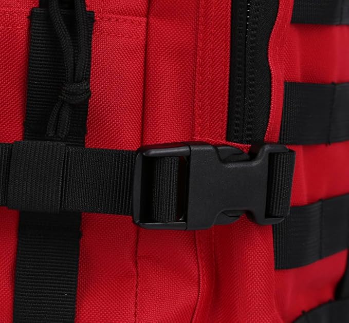 REEBOW GEAR Military Tactical Backpack for Men Large Army 3 Day Assault Pack Molle Bag Backpacks (Red-black)
