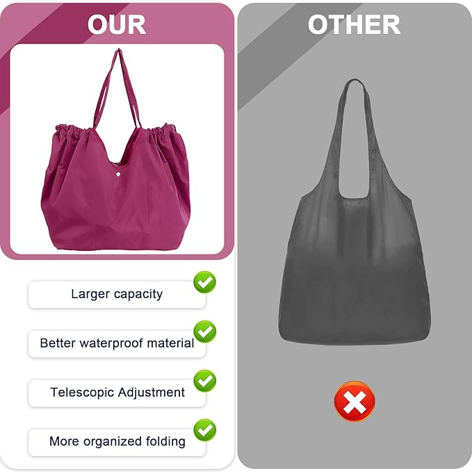 Reusable Grocery Bags,Reusable Shopping Bags,Folding Bags Totes,Stretchable and shrinkable shopping bag for Groceries