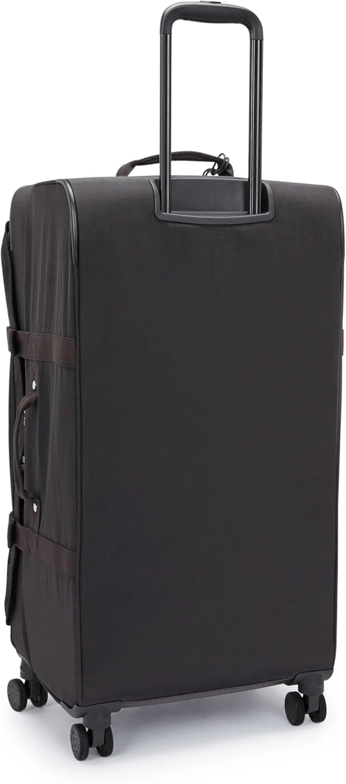 Kipling Spontaneous Softside Spinner Wheel Luggage, Integrated TSA Accepted Lock, Black Noir, Checked-Large,KI4193