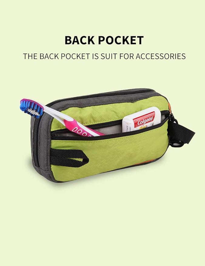 GOX Travel Small Toiletry Bag for Men Nylon Dopp Kit Medicine Bag Travel Organizer Pouch Shave Kits for Teens Toiletry Essentials Bathroom Compact (Green, 7.9 * 3.7 * 2 Inches)