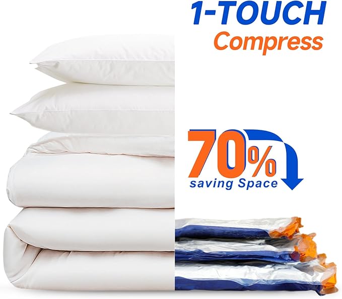 Vacuum Storage Bags with Rechargeable Cordless Pump,9 Pack 3 Size Compression Packing Cubes Seal Bags, Space Saver for Clothes and Clothing Blankets Organization Space Saving