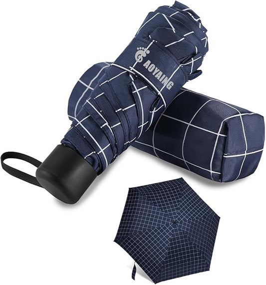 GAOYAING Compact Travel Umbrella with Case Sun&Rain Lightweight Small and Compact Suit for Pocket