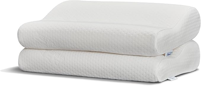 TEMPUR-Pedic, Standard TEMPUR-Neck Pillow, Medium Profile-2-Pack, White 2 Count