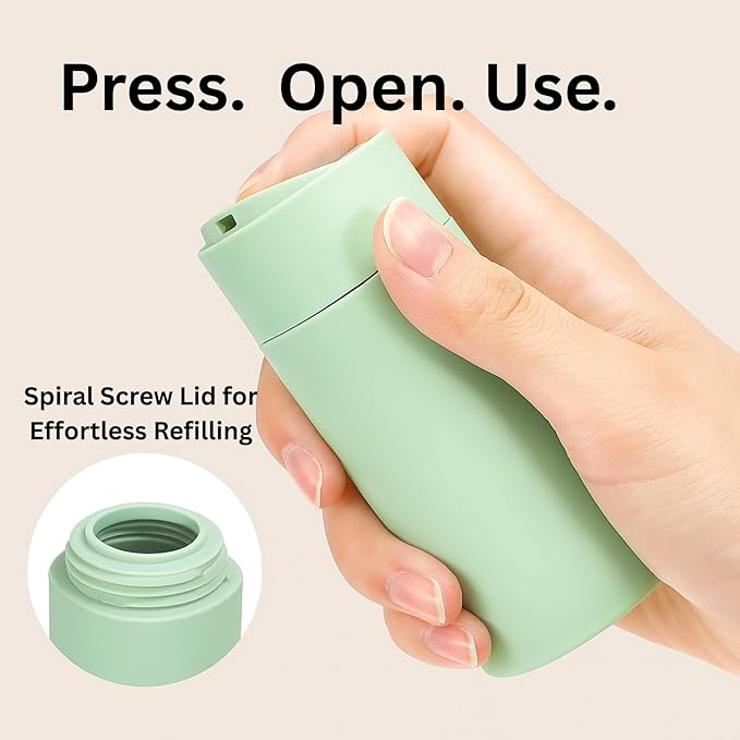 5pcs Travel Cream Dispenser Bottles Set Travel Bottles Toiletry Containers Set, TSA Approved, Travel Essentials
