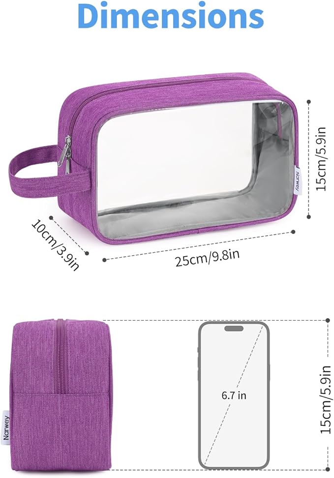 Narwey Travel Toiletry Bag for Women Traveling Dopp Kit Men Travel Bag for Toiletries Cosmetic Bag Makeup Bag Medicine Bag for Traveling