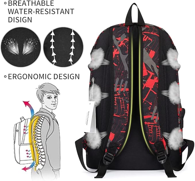 rickyh style School Backpack Travel Bag for Men & Women Lightweight College Back Pack with Laptop Compartmen