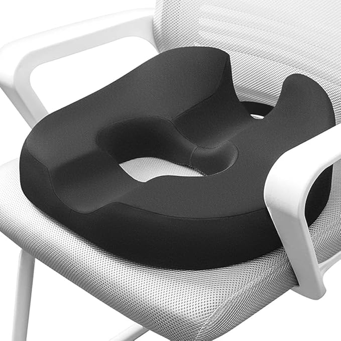 Donut Pillow Coccyx Seat Cushion for Prostate, Sciatica, Pelvic Floor, Pressure Sores, Pregnancy, Perineal Surgery, Postpartum Recovery Pain Pressure Relief Memory Foam Chair Pad