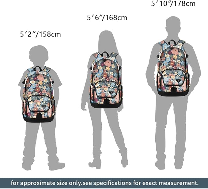 rickyh style School Backpack Travel Bag for Men & Women Lightweight College Back Pack with Laptop Compartmen