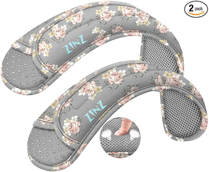 ZINZ 2-Pack Universal Shoulder Pad with Ultra thick Cushion for Bag Luggage Bag Crossbody, Plus Long & Anti-Slip & Breathable,Light Rose-2Pack