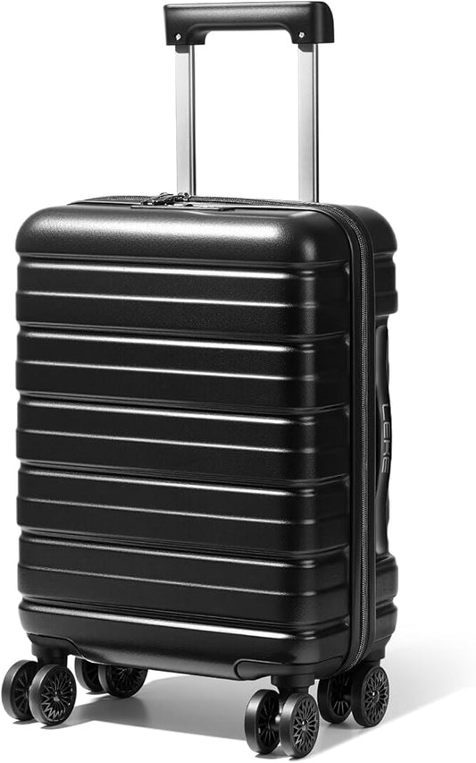Lekesky Carry On Luggage 22x14x9 Airline Approved, 20 Inch Hard Shell Suitcase with TSA Lock, Lightweight Spinner Wheels Durable ABS Carry-On for Travel Weekend Trips Men Women, Black