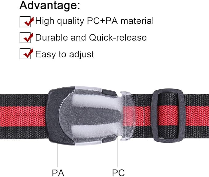Vigorport Utility Straps Quick Release Nylon Backpack Accessory Bag Strap,Adjustable for Hiking,Travel,Outdoor Sports-4 Pack (Multicolor, 1¾"W-72 L)