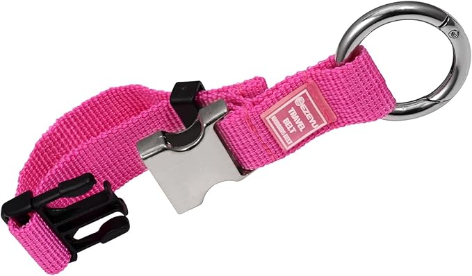 2PCS Heavy Duty Add a Bag Luggage Strap Jacket Gripper,Carry-on Baggage Suitcase Straps Belts Travel Accessories (Rose Red)